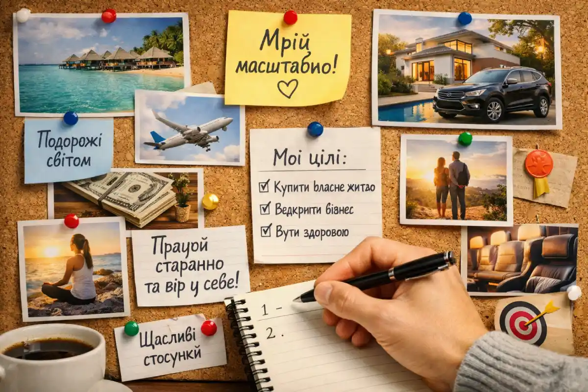 мрія ціль план візуалізація успіх кроки до результату