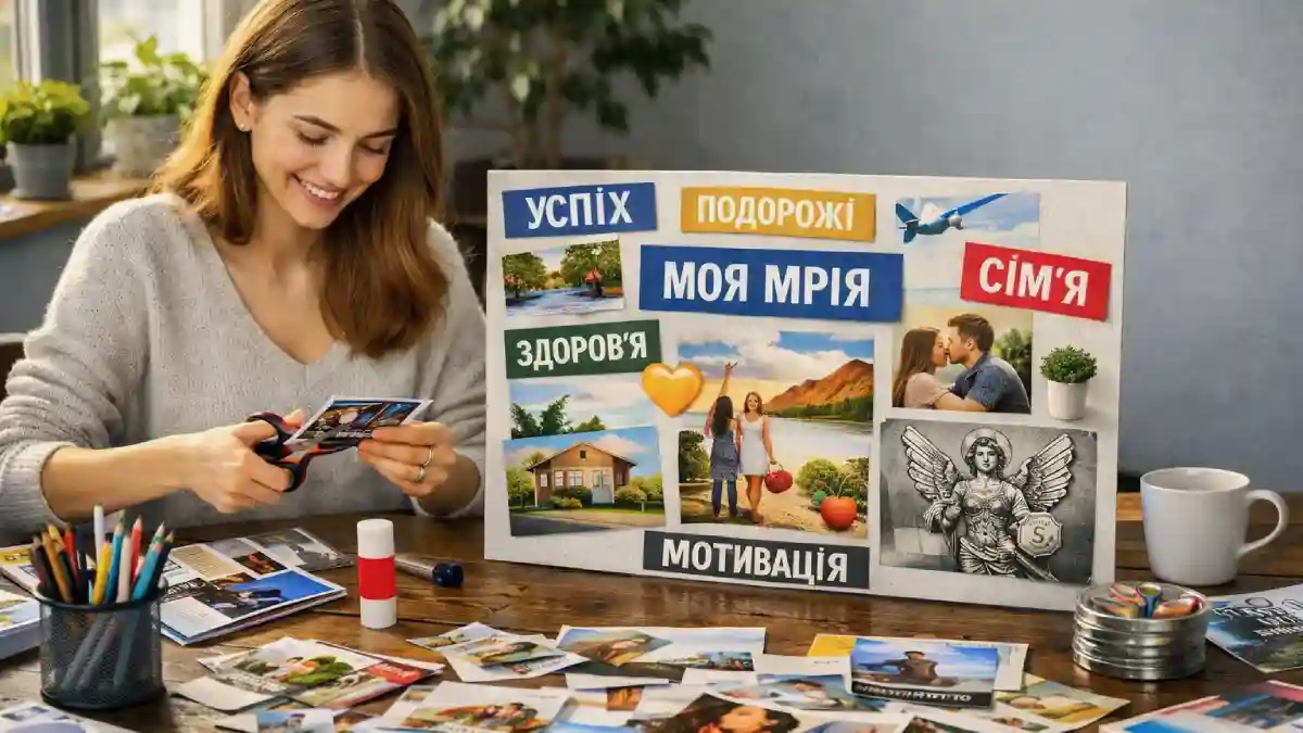 колаж мрій візуалізація цілі як зробити