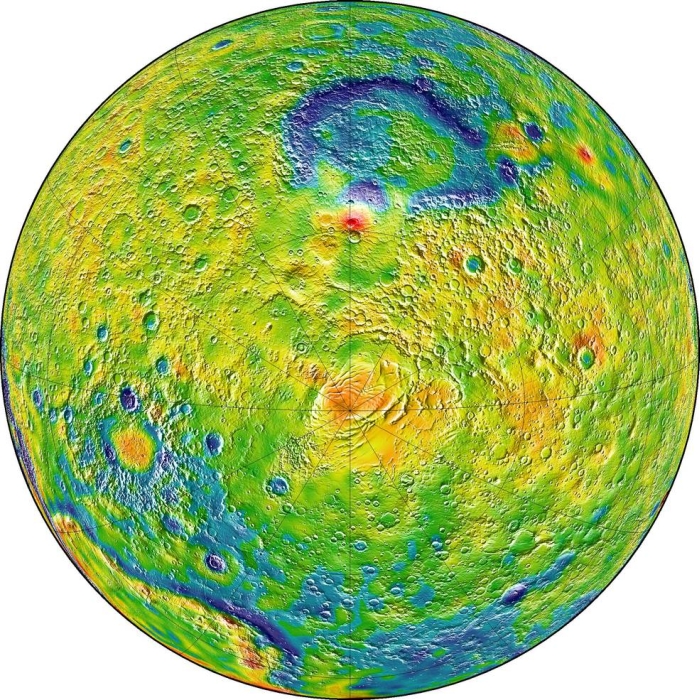 гравітаційна карта марсу