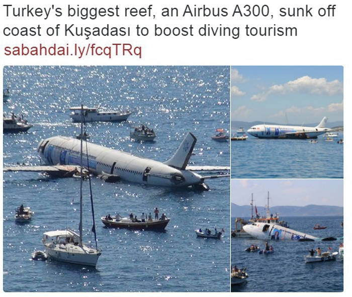 Airbus 300 затопили в туреччині