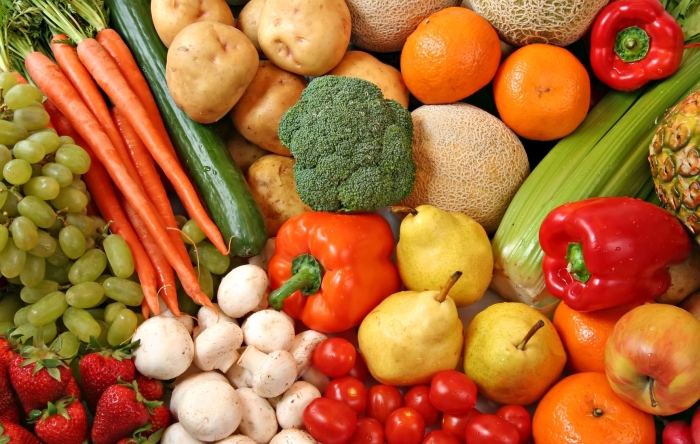 свіжі овочі та фрукти