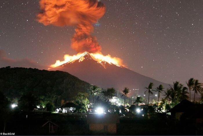 виверження вулкана Агунг